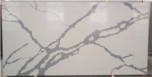 White Calacatta Quartz Slabs