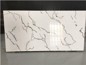 White Calacatta Quartz Stone Kitchen Slab Project White Calacatta Quartz Stone Kitchen Slab Project