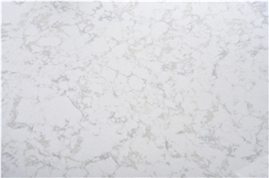 White Carrara Quartz Slab for Kitchen Top