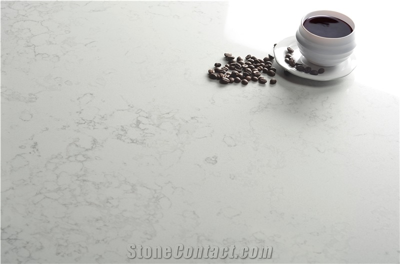 White Lines Artificial Tiles Quartz Stone Slabs