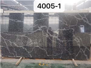 White Veins Calacatta Quartz Bathroom Slabs