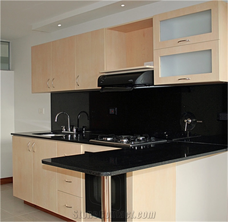 Absolute Black Granite Kitchen Countertop