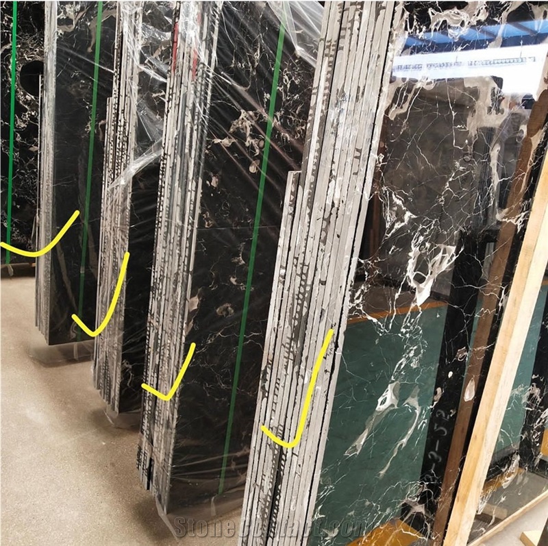 China Century Ice Black Marble Big Slab Polished
