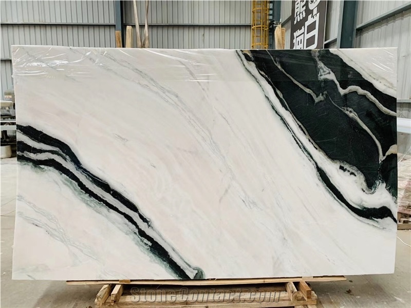 China Panda White Marble Black Veins Countertop