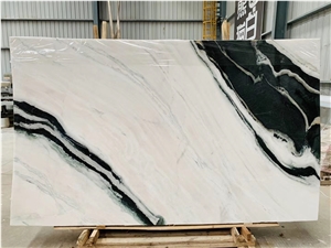 China Panda White Marble Black Veins Countertop