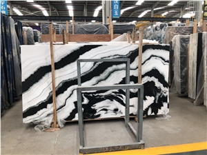 China Panda White Marble Black Veins Countertop