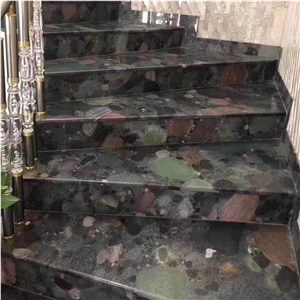 Colorful Marble Steps Tread & Landing Tile Slab