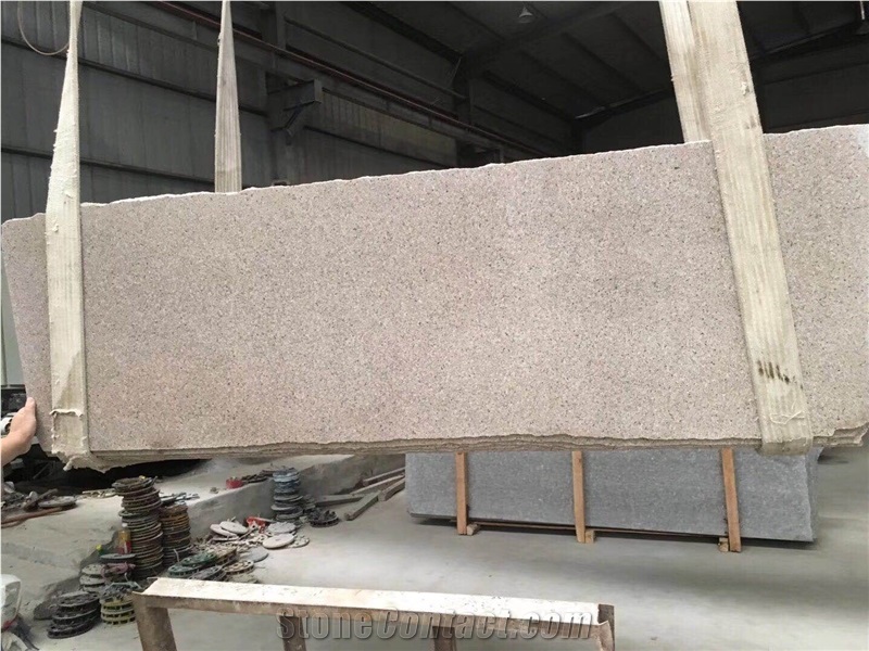 Flamed Polished Granite Shrimp Red G681 Lath Slab