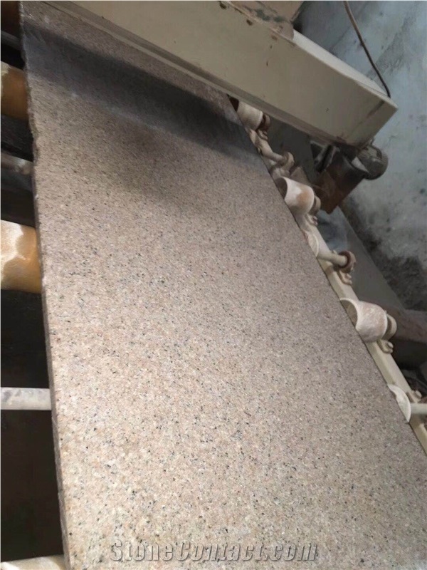 Flamed Polished Granite Shrimp Red G681 Lath Slab