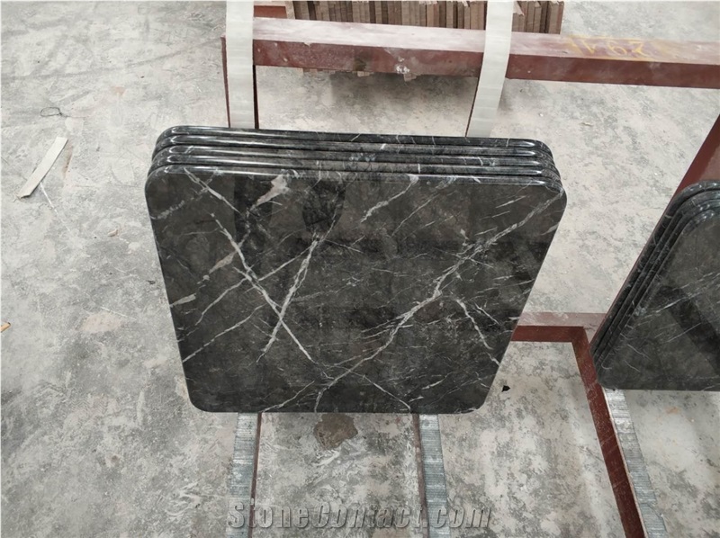 Grigio Carnico, Round Table Top Coffee Bar