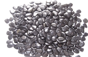 Honed Black Rice Pebblestone Decorative Cobble