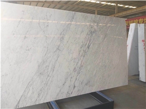 Italy Polished Bianco Carrara Marble Tile Slab