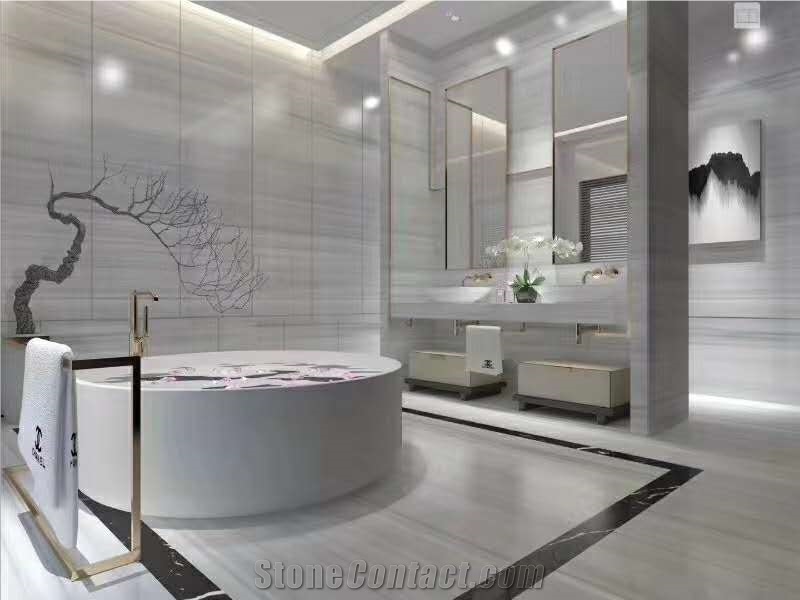Light Grey Marble Step Floor Stairs Tile