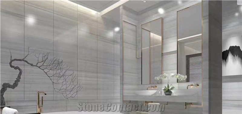 Light Grey Marble Step Floor Stairs Tile