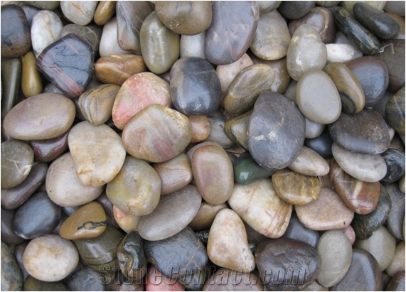 Mixed Colour Pebblestone for Landscaping