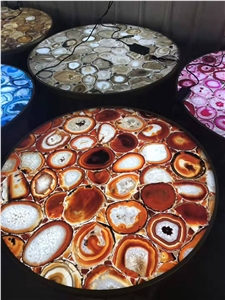 Multicolor Agate Small Around Table Top