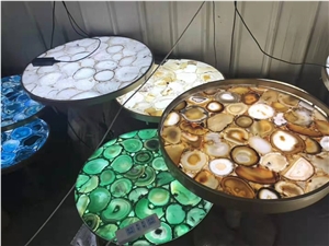 Multicolor Agate Small Around Table Top
