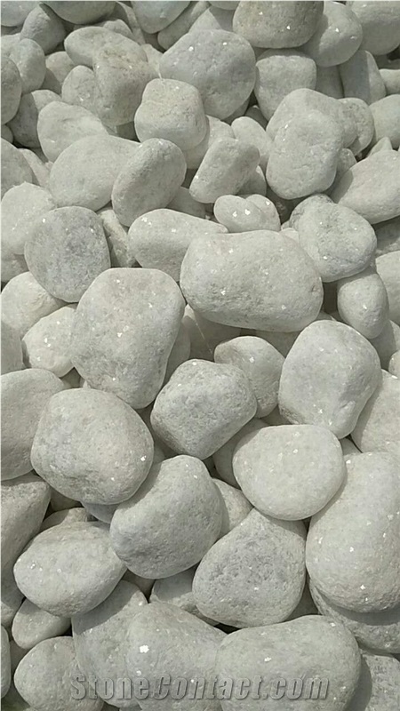 Nature Carrara White Marble Pebblestone Ton Sale