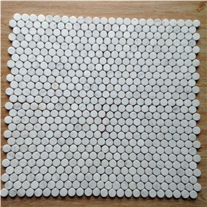 Polished Hexagon Carrara White Marble Mosaic