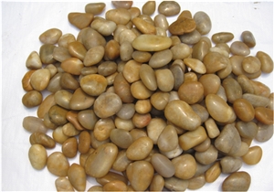 Polished Yellow Colour Pebble Stone for Landscaping