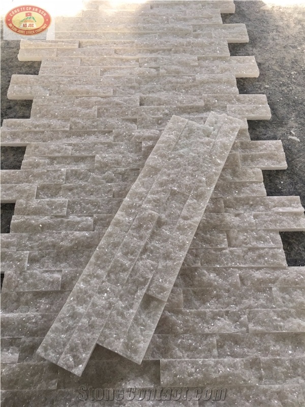 Crystal White Marble Stack Ledge Culture Stone