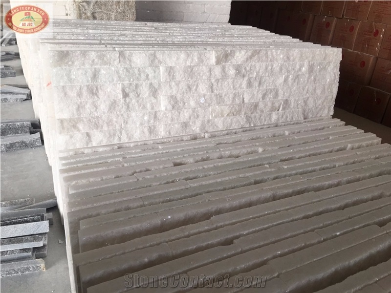 Crystal White Marble Stack Ledge Culture Stone
