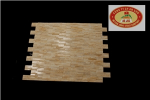 Viet Nam Yellow Wall Stone Veneer, Viet Nam Yellow Marble Wall Cladding Panels