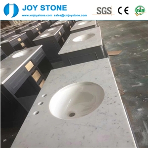 Polished Bianco Cararra Marble Hotel Vanity Top