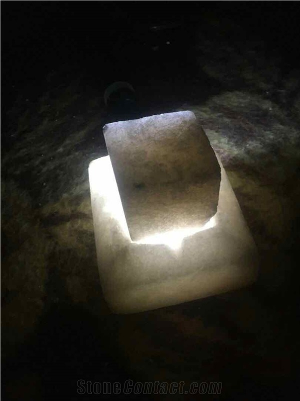 Alabaster White Column for Interior Ornament