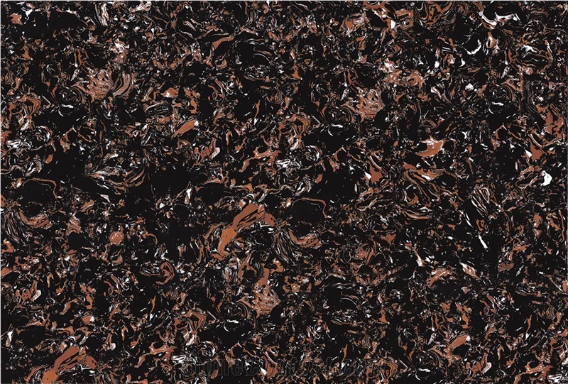 Artificial Black Golden Flower Marble
