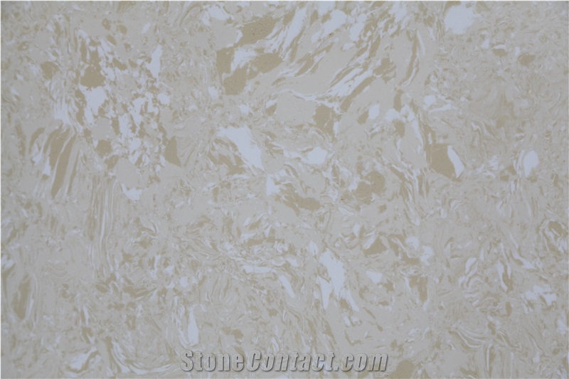 Classical Rose White Artificial Stone Slab