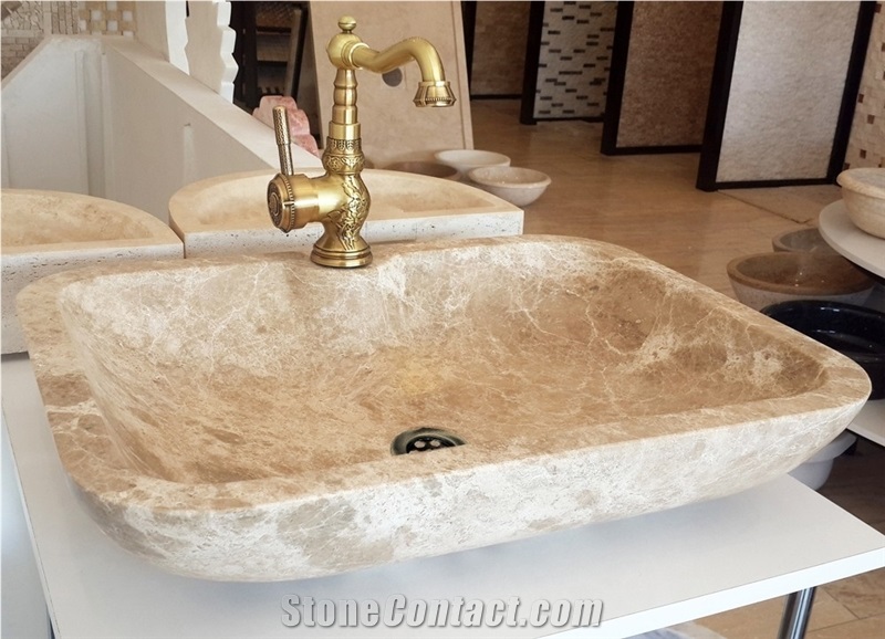 Beige Travertine Sinks & Basins