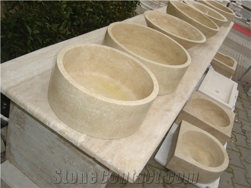 Beige Travertine Sinks & Basins
