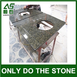 Verde Ubatuba Green Granite Vanity Top Factory
