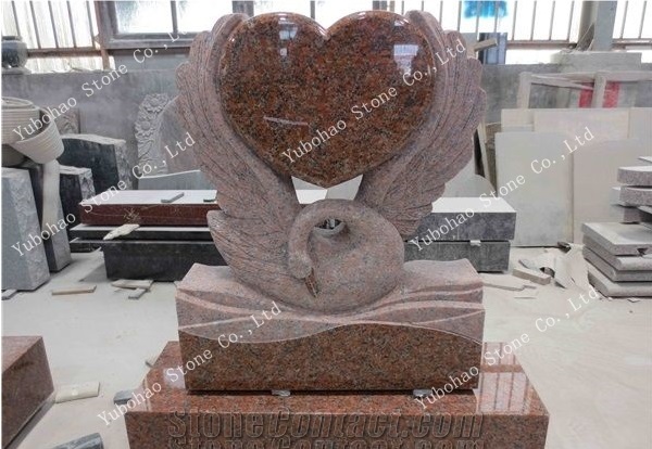 Absolute Black/Engraved Angle Granite Tombstone