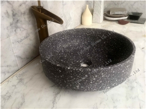 Grey Terrazzo Stone Wash Sinks for Bathroom