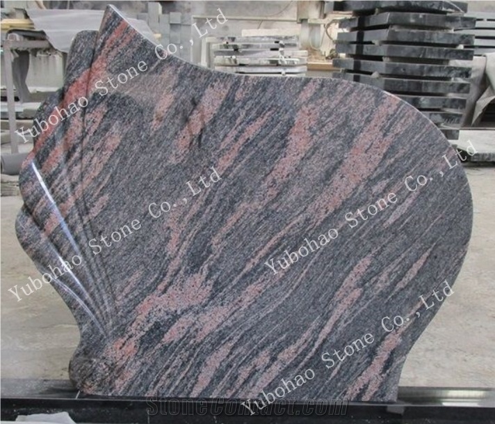 Multicolor Red/Upright Granite Tombstone/Headstone