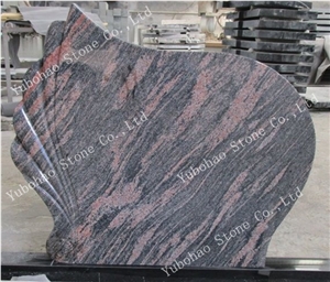 Multicolor Red/Upright Granite Tombstone/Headstone