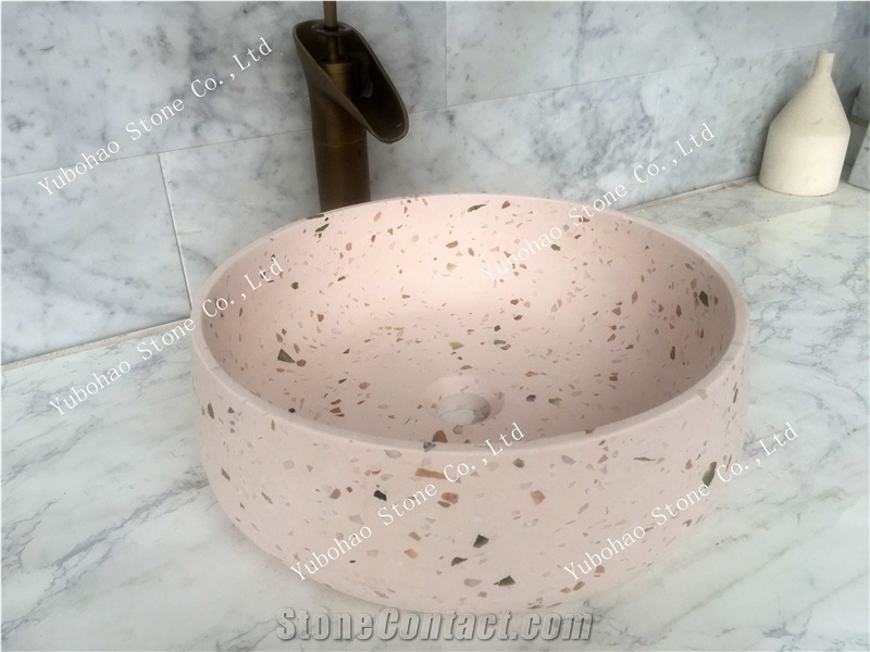 Terrazzo Stone/Friendly Material Basin/Sinks/Bowl