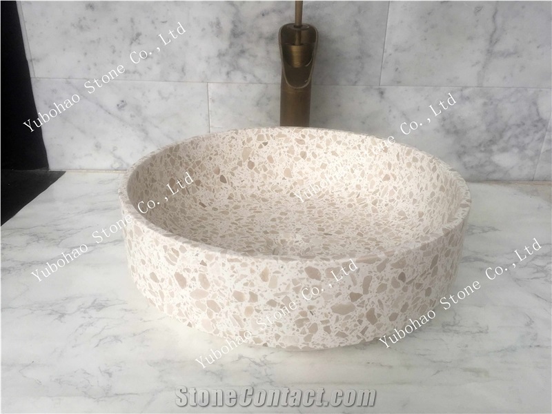 Terrazzo Stone/Friendly Material Wash Sink/Basin