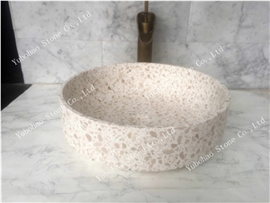 Terrazzo Stone/Friendly Material Wash Sink/Basin
