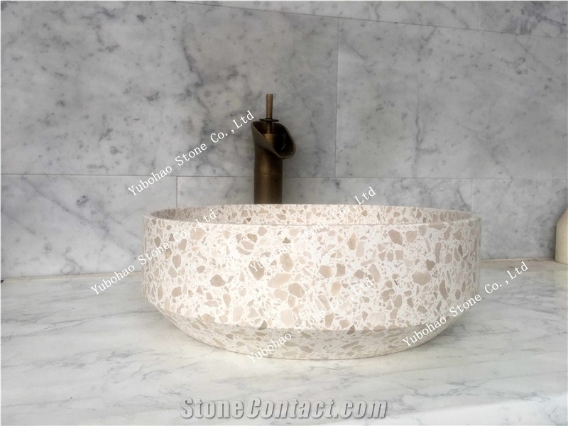 Terrazzo Stone/Friendly Material Wash Sink/Basin