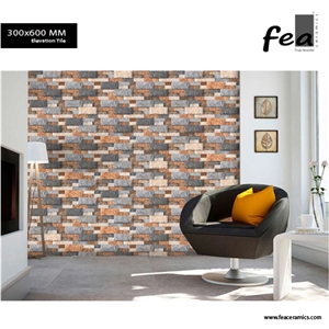 Gray Exterior and Interior Stone Wall Porcelain Tile