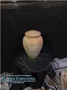 Pakistan Teak Wood Sandstone Urn Ceramation