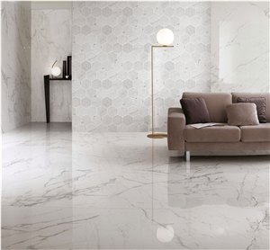 Bianco Carrara White Marble Hexagon Mosaic