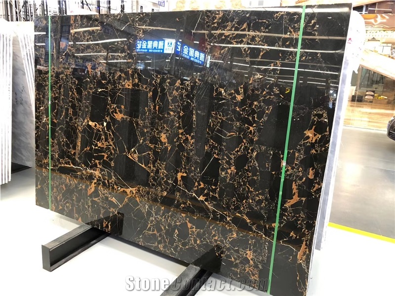 Big Slab Athens Portoro Black Marble Stone
