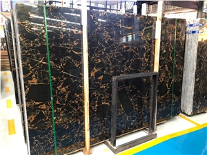 Big Slab Athens Portoro Black Marble Stone