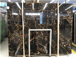 Black Gold Flower Marble Bar Top Design