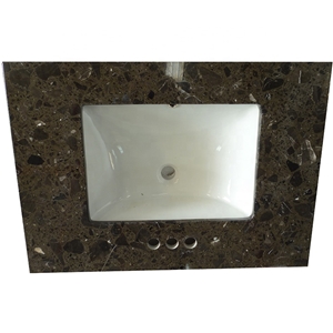 Black Terrazzo Bathroom Double Sink Vanity Tops