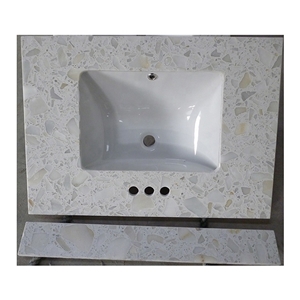 Black Terrazzo Bathroom Double Sink Vanity Tops